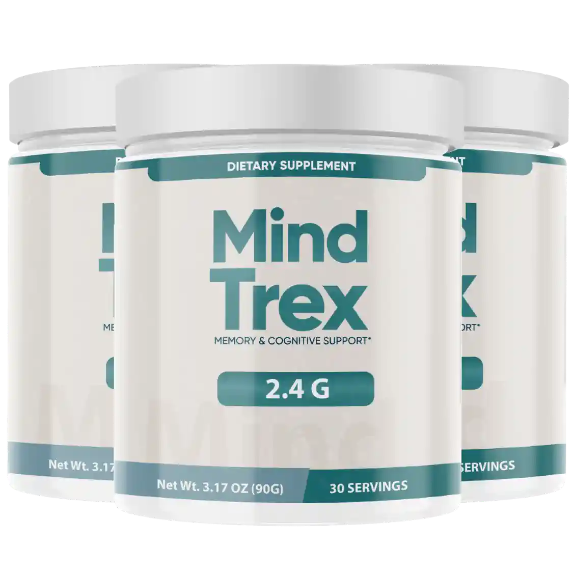 MindTrex memory and cognitive support powder containers